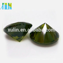 Round brilliant cut olive stone crystal zirconia loose gems wholesale